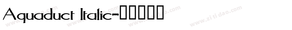Aquaduct Italic字体转换
